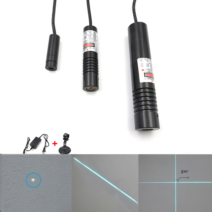 488nm 5mW Dot/Line/Crosshair Módulo láser Focus Adjustable - Haga click en la imagen para cerrar